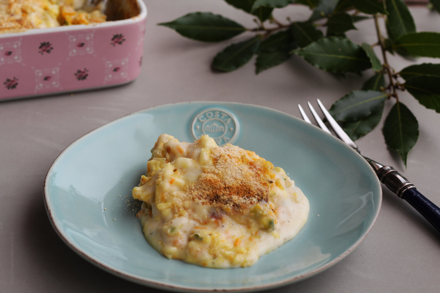 Pescada Gratinada com Alho-francês